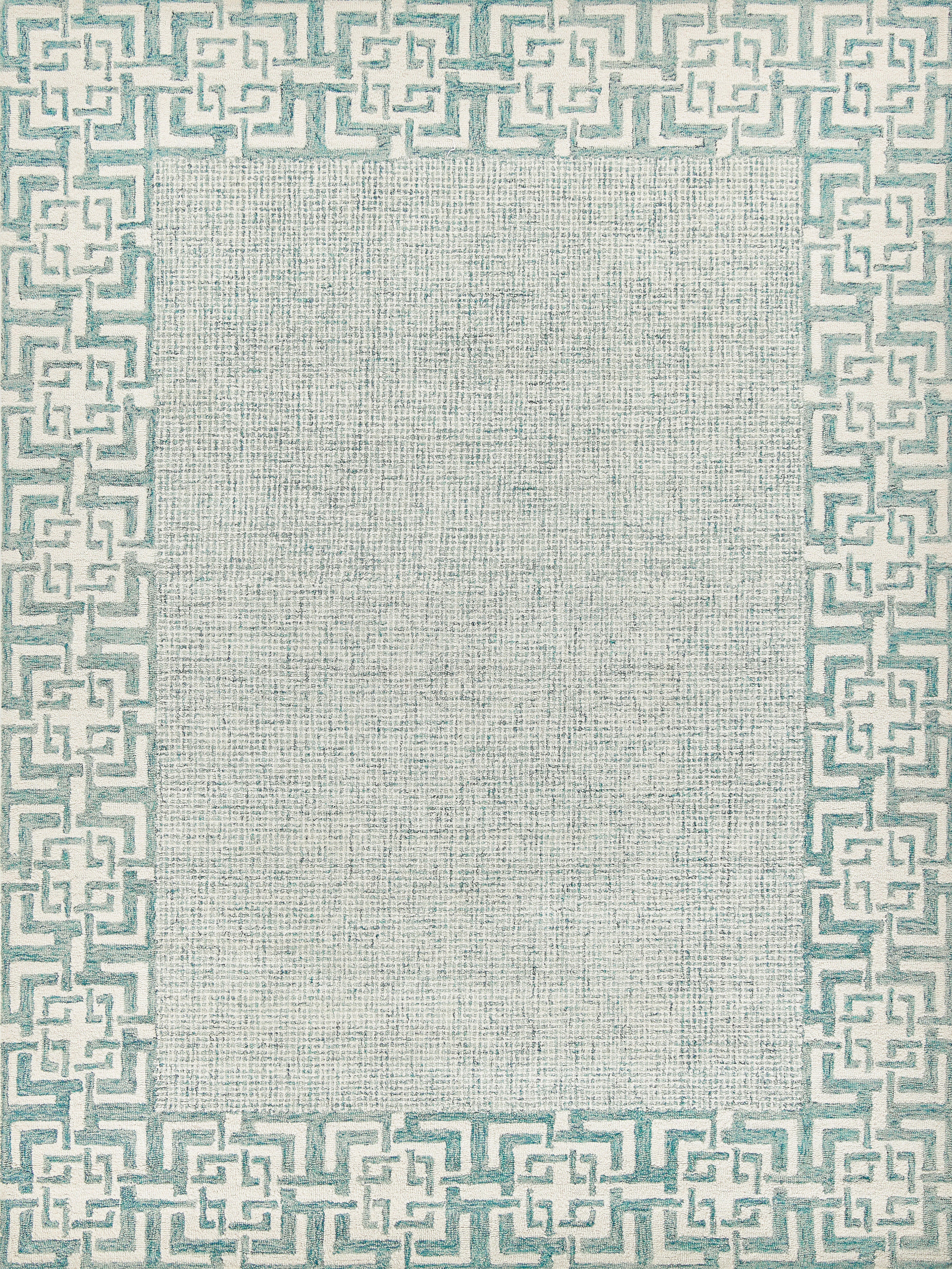 Caprice Aqua New Zealand Wool hand-tufted Area Rug