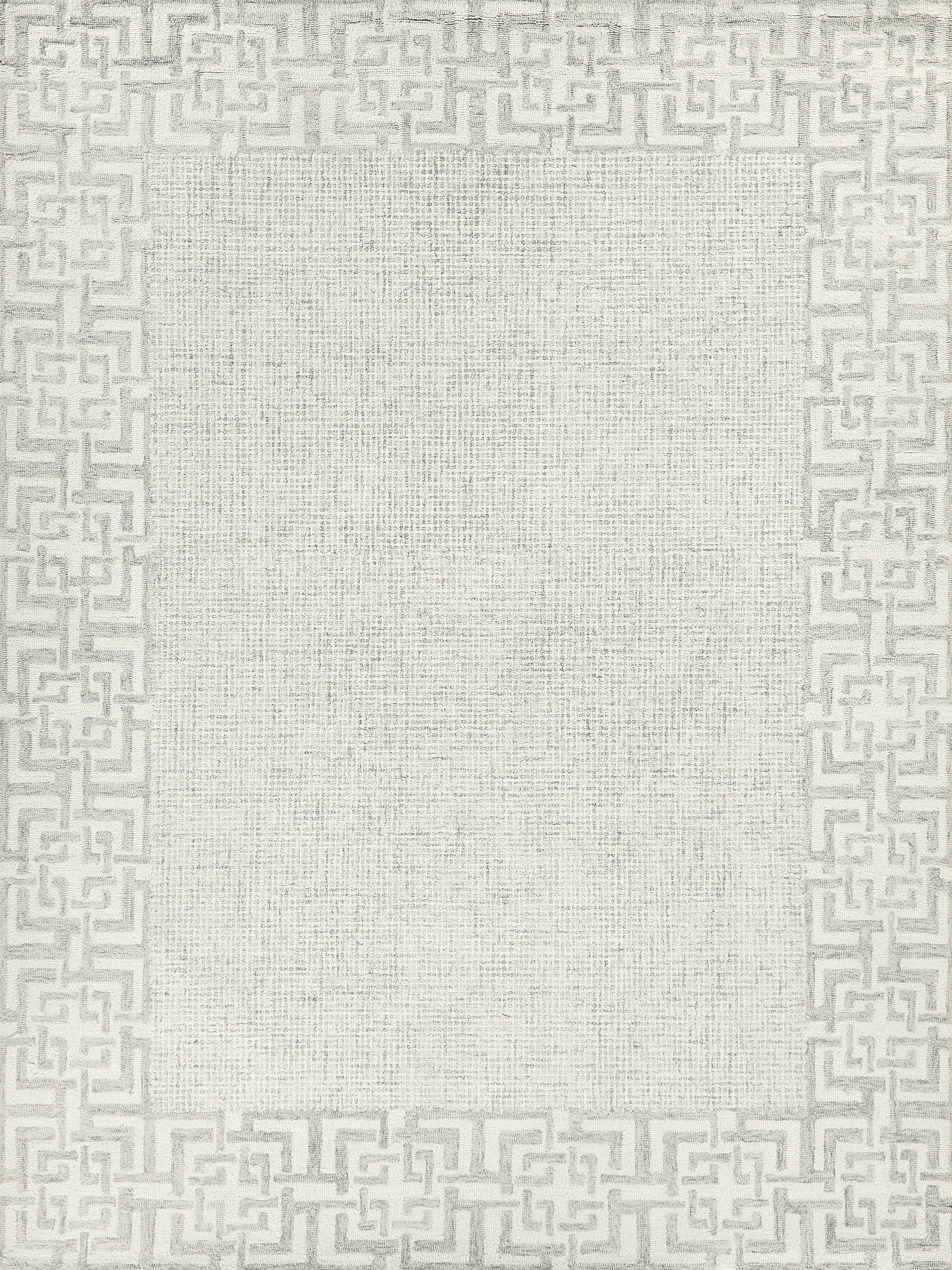 Caprice Silver/Ivory New Zealand Wool hand-tufted Area Rug