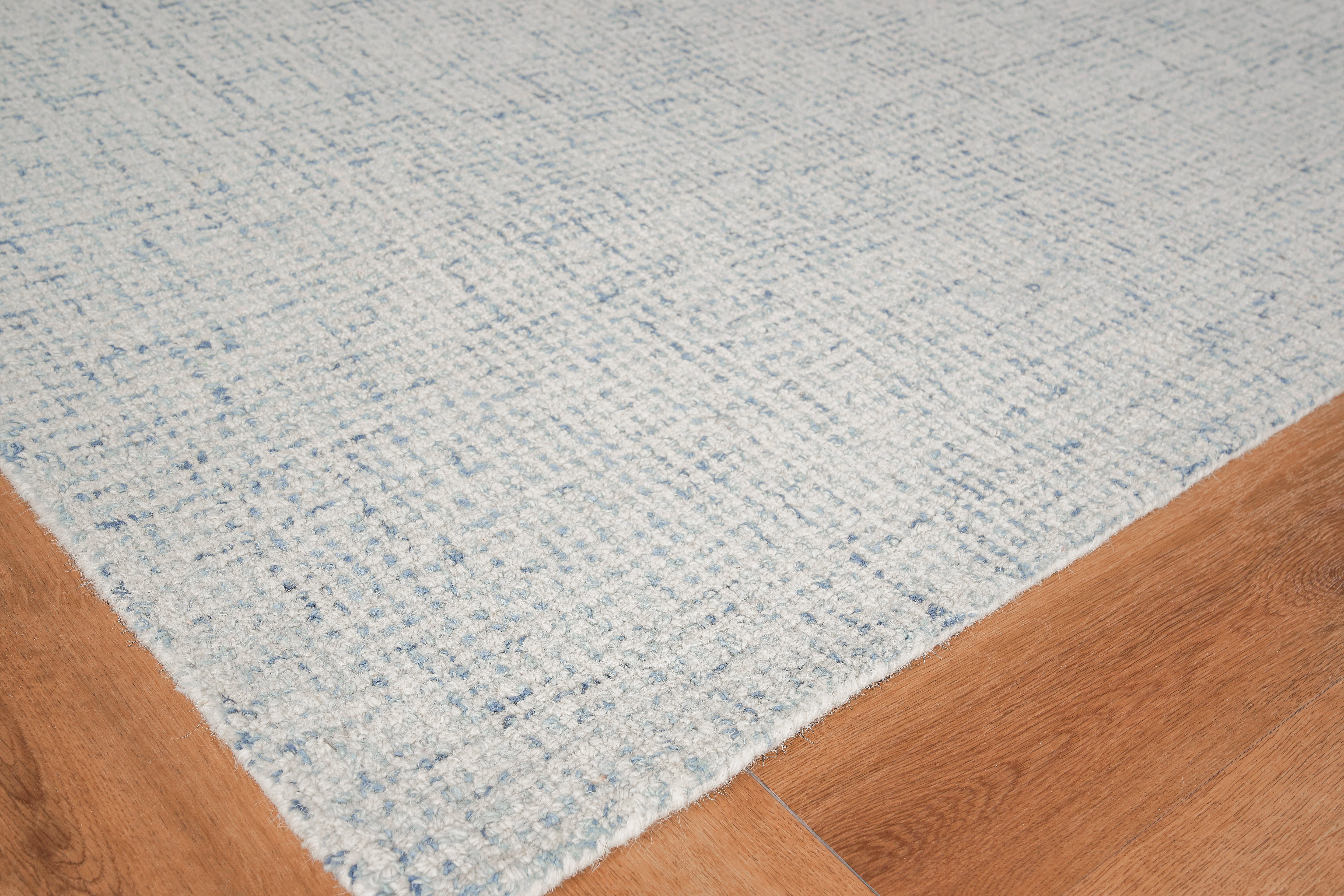 Caprice Blue/Ivory New Zealand Wool hand-tufted Area Rug