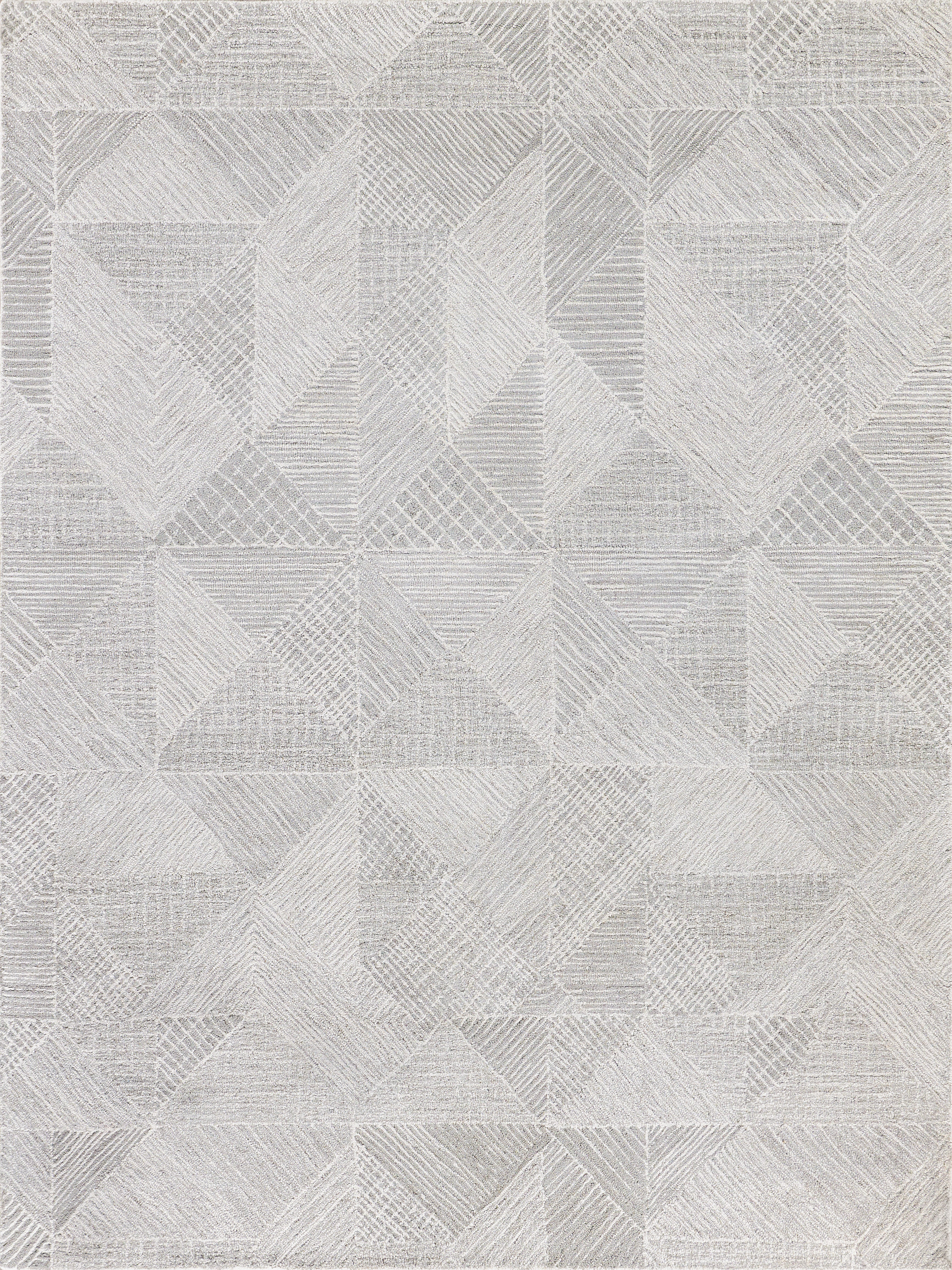 Caprice Light Silver/Ivory New Zealand Wool hand-tufted Area Rug