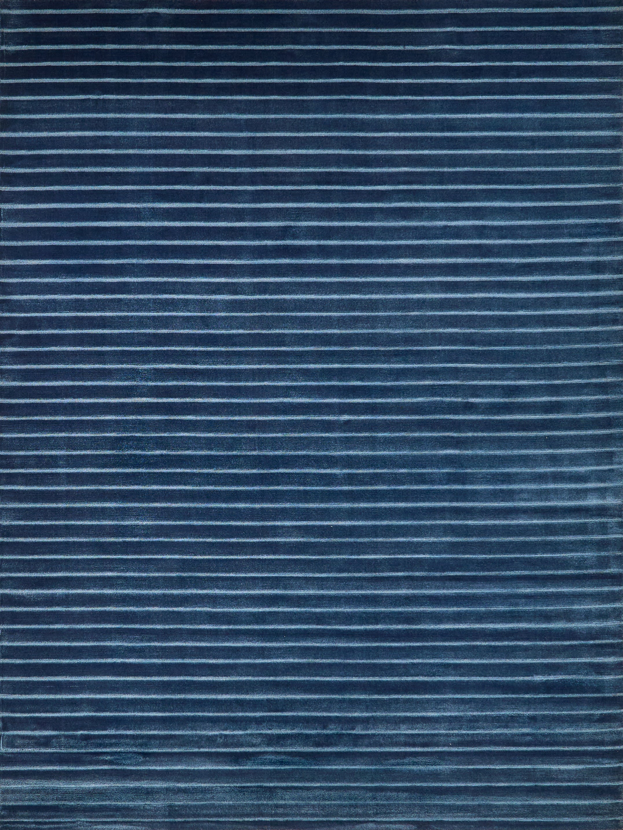 Amani Modern Navy Silky Nylon handloomed Area Rug