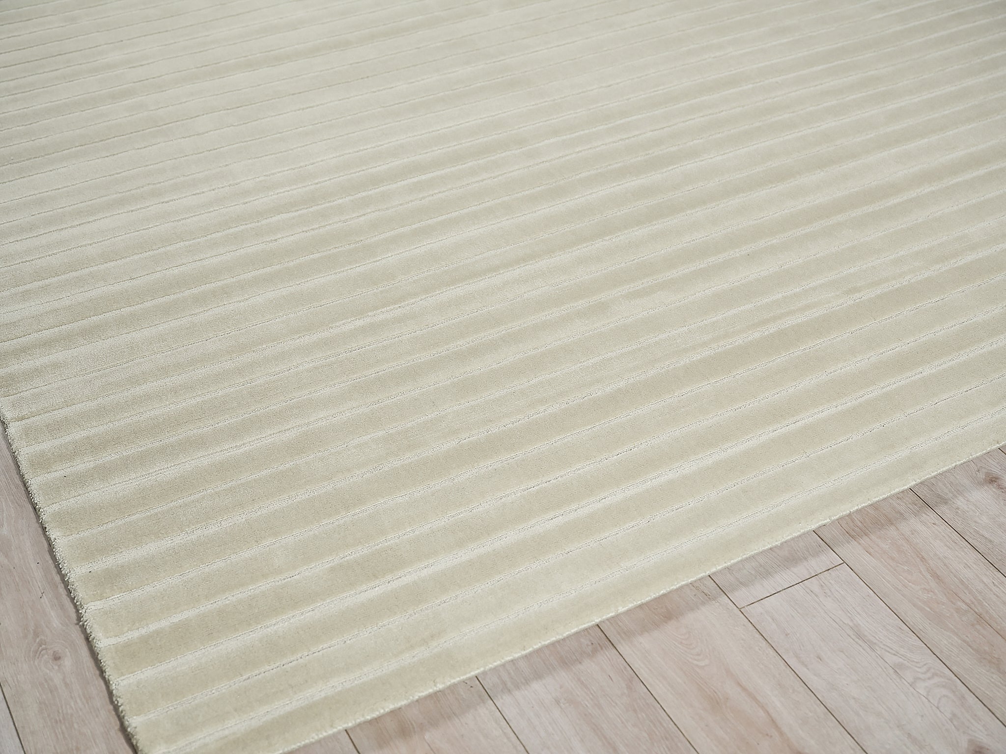 Amani Modern Beige Silky Nylon handloomed Area Rug