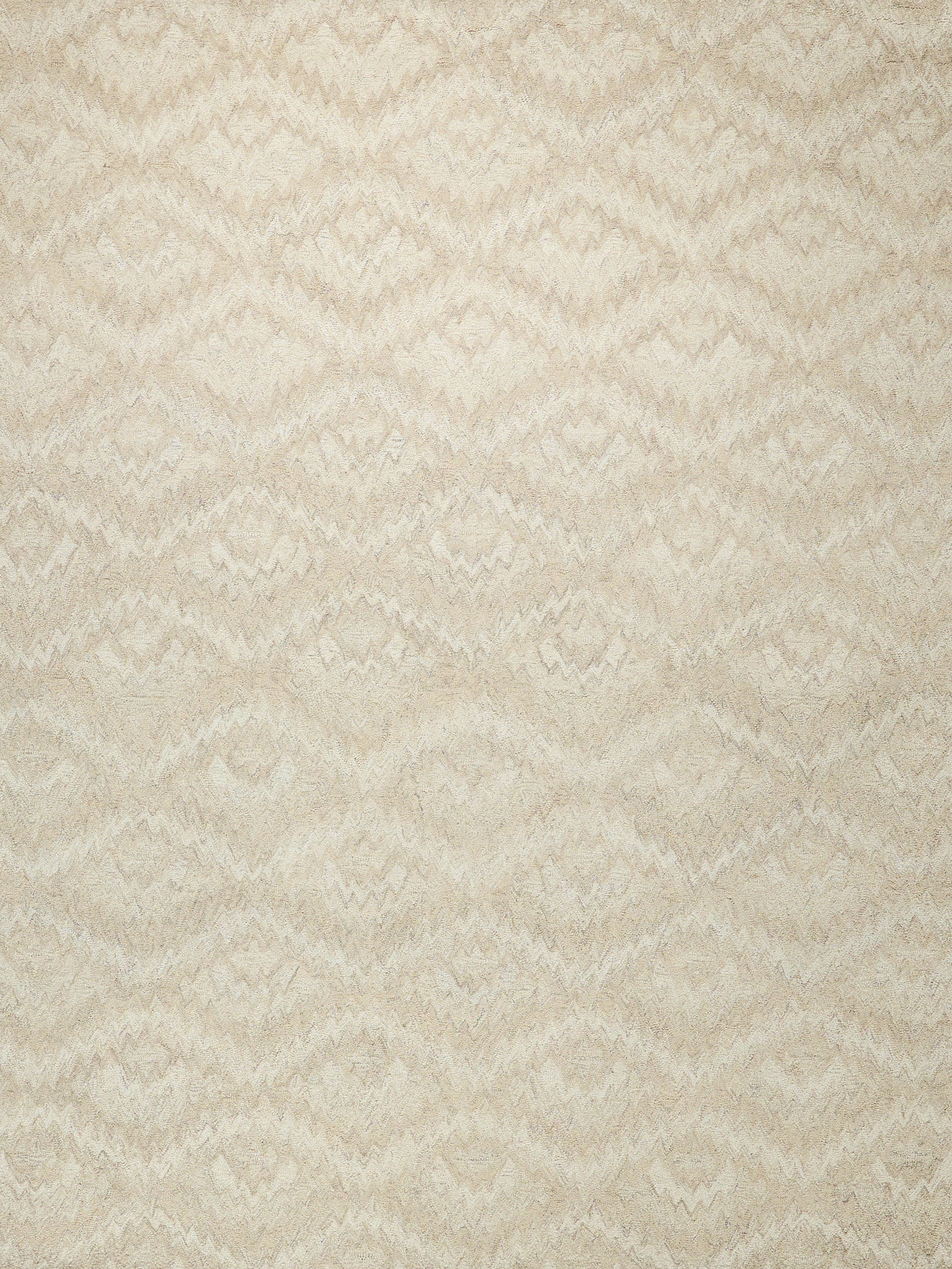 Bargello Beige New Zealand Wool hand-tufted Area Rug