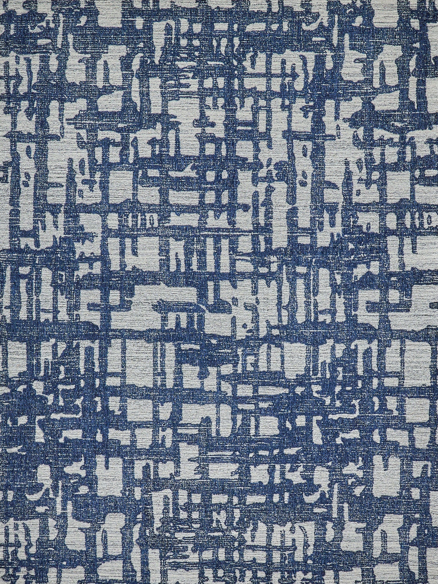 Aspen Navy/Natural Gray New Zealand Wool hand-tufted Area Rug