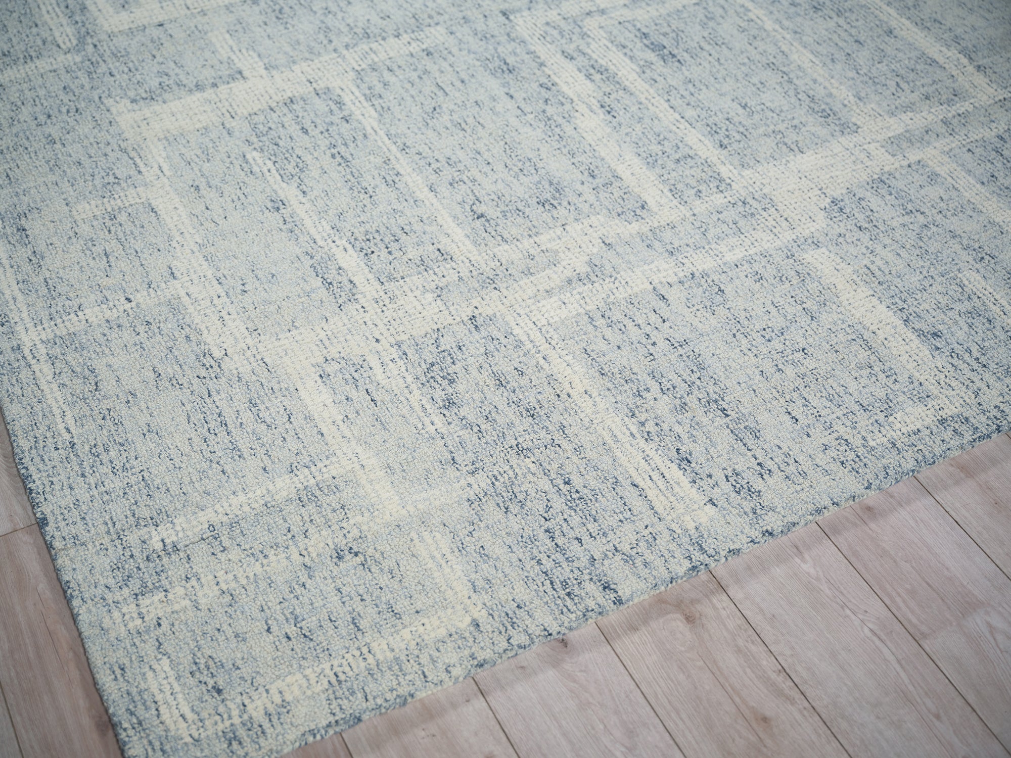Breckenridge Blue/Ivory New Zealand Wool hand-tufted Area Rug